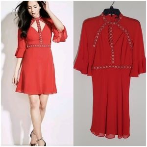 Marciano Embellished Red Cocktail Dress